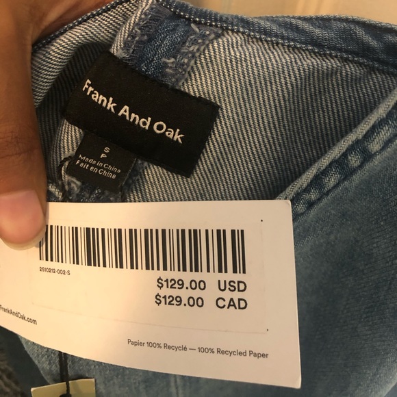 COPY - (NWT) denim jumpsuit - Frank and Oak - Picture 6 of 6